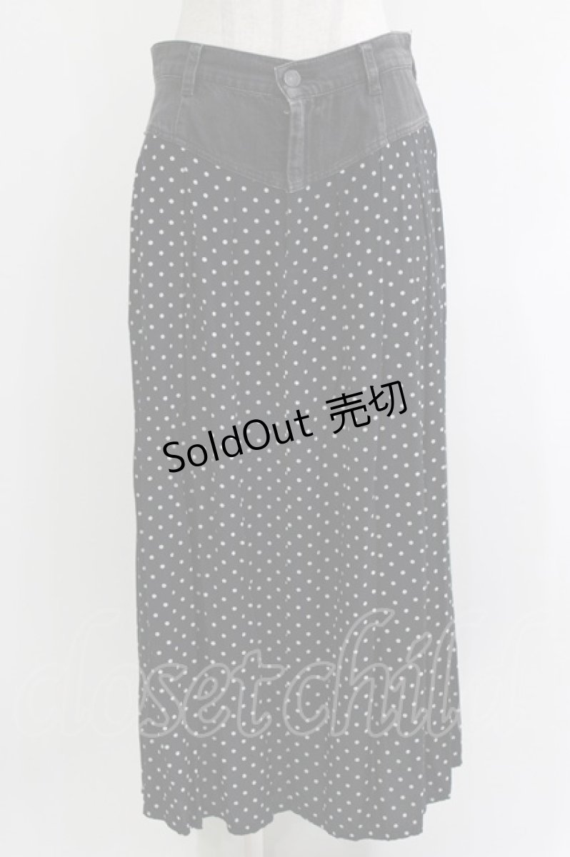 画像1: HYSTERIC GLAMOUR / ドット×デニムスカート  ブラック H-26-04-12-032-PU-SK-KB-ZH (1)