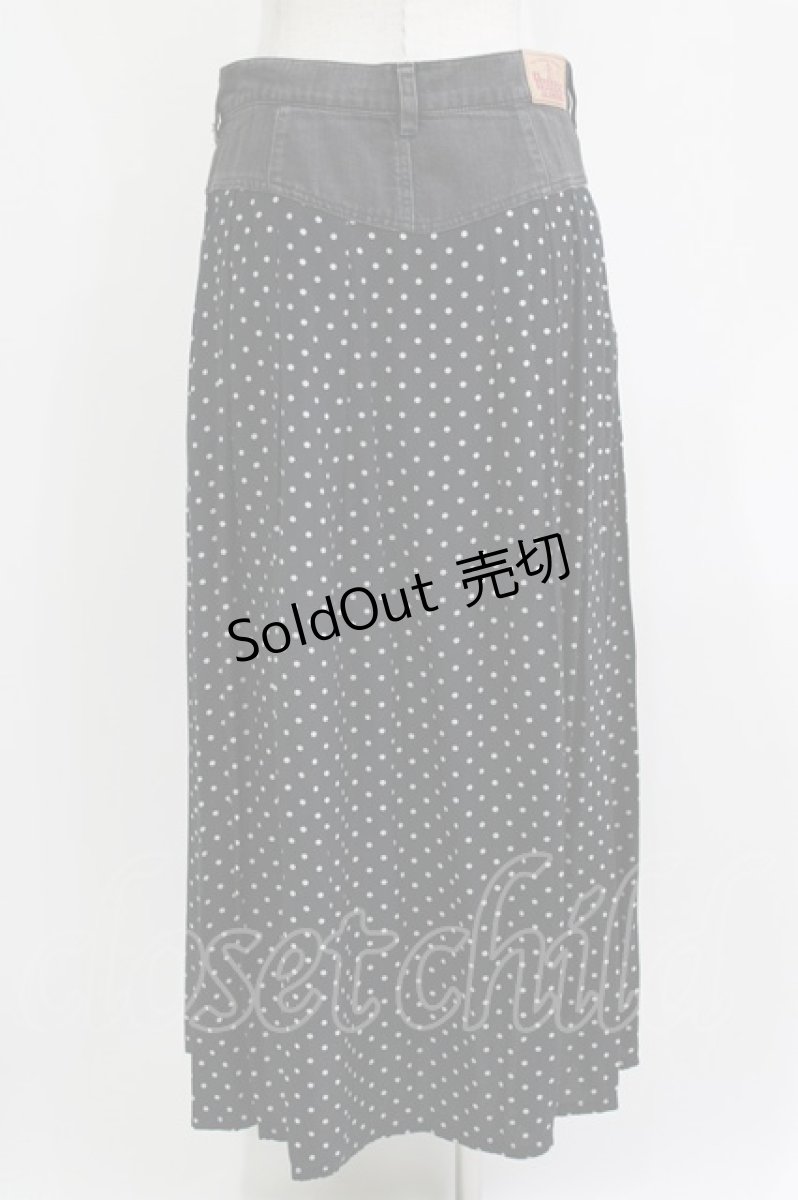画像3: HYSTERIC GLAMOUR / ドット×デニムスカート  ブラック H-26-04-12-032-PU-SK-KB-ZH (3)