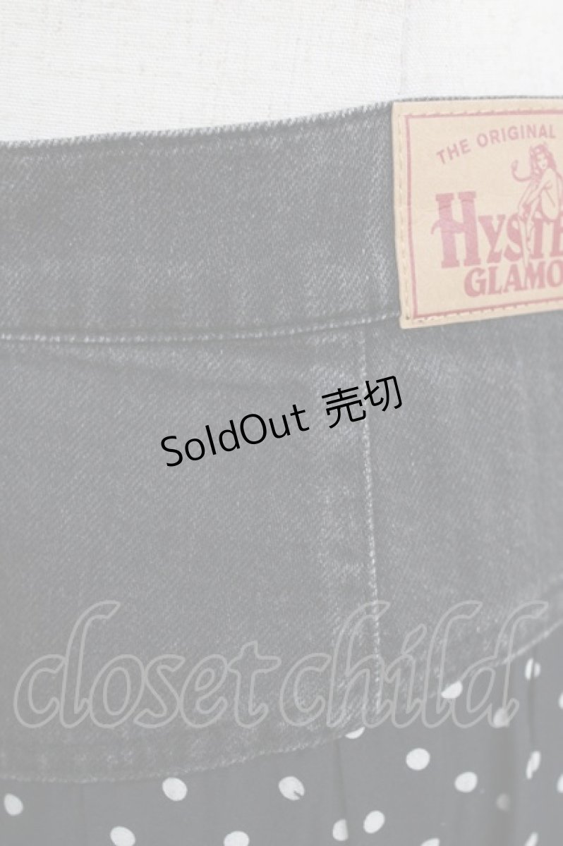 画像4: HYSTERIC GLAMOUR / ドット×デニムスカート  ブラック H-26-04-12-032-PU-SK-KB-ZH (4)