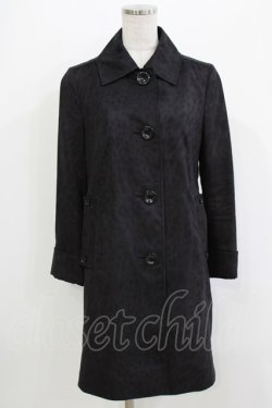 画像1: HYSTERIC GLAMOUR / レオパードライトコート  黒 H-26-04-12-033-PU-CO-KB-ZH