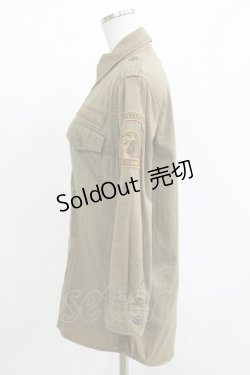 画像2: HYSTERIC GLAMOUR / ワッペンシャツ  カーキ H-26-04-12-034-PU-BL-KB-ZH
