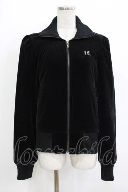 画像1: HYSTERIC GLAMOUR / ラメリブZIPブルゾン  ブラック H-26-04-12-036-PU-JA-KB-ZH