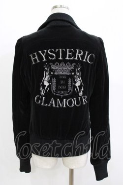 画像3: HYSTERIC GLAMOUR / ラメリブZIPブルゾン  ブラック H-26-04-12-036-PU-JA-KB-ZH