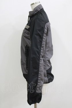画像2: HYSTERIC GLAMOUR / バイカラースタッズZIPジャケット  ブラック×グレー H-26-04-12-038-PU-JA-KB-ZH