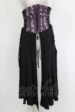 画像1: Qutie Frash / ロングオーバーコルセット  黒×紫 H-26-04-12-047-QU-ZA-KB-ZH