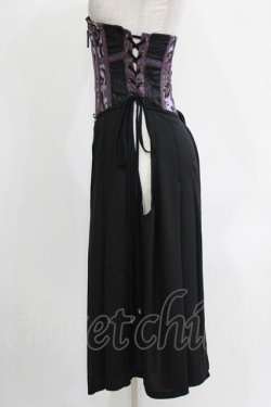 画像2: Qutie Frash / ロングオーバーコルセット  黒×紫 H-26-04-12-047-QU-ZA-KB-ZH