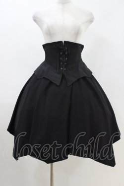 画像1: Moi-meme-Moitie / コルセット付ランダムスカート  ブラック H-26-04-12-1007-MO-SK-KB-ZH