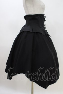 画像2: Moi-meme-Moitie / コルセット付ランダムスカート  ブラック H-26-04-12-1007-MO-SK-KB-ZH