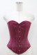画像1: abilletage / レースプリントロングコルセット 3 ワイン H-26-04-12-1011-GO-TO-KB-ZH (1)