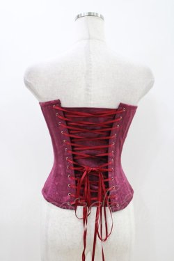 画像3: abilletage / レースプリントロングコルセット 3 ワイン H-26-04-12-1011-GO-TO-KB-ZH