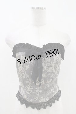 画像1: Moi-meme-Moitie / 薔薇JQビスチェ  グレー H-26-04-12-1012-MO-TO-KB-ZH