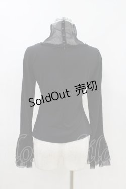 画像3: Moi-meme-Moitie / チュール編み上げカットソー  ブラック H-26-04-12-1014-MO-TO-KB-ZH