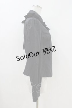 画像2: Moi-meme-Moitie / バラスカラップレースタイ付ブラウス  ブラック H-26-04-12-1015-MO-BL-KB-ZH