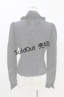 画像3: Moi-meme-Moitie / バラスカラップレースタイ付ブラウス  ブラック H-26-04-12-1015-MO-BL-KB-ZH