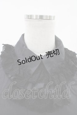 画像4: Moi-meme-Moitie / バラスカラップレースタイ付ブラウス  ブラック H-26-04-12-1015-MO-BL-KB-ZH