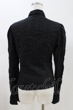 画像3: Moi-meme-Moitie / ボウカラーブラウス  ブラック H-26-04-12-1016-MO-BL-KB-ZH