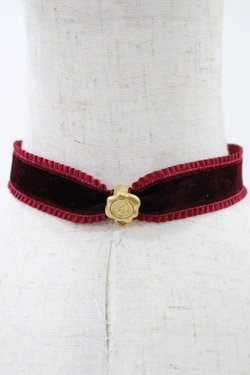 画像1: Q-pot. / エラベルシアワセベルベットリボンチョーカー  レッド H-26-04-12-1024-QP-AC-KB-ZH