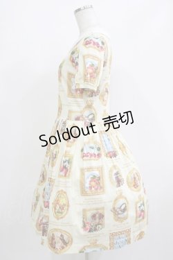 画像2: Jane Marple / Anniversaryフレームパフスリーブワンピース  アイボリー H-26-04-12-001-JM-OP-KB-ZH