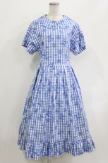 画像1: Jane Marple / Picnic cloth joyfulドレス M ブルー H-26-04-12-005-JM-OP-KB-ZH (1)
