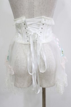 画像3: MR corset / 刺繍ショートコルセット  ホワイト H-26-04-12-049-PU-ZA-KB-ZH