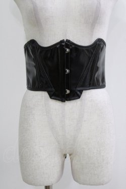 画像1: PUNK RAVE / ショートコルセット  ブラック H-26-04-12-051-PU-ZA-KB-ZH