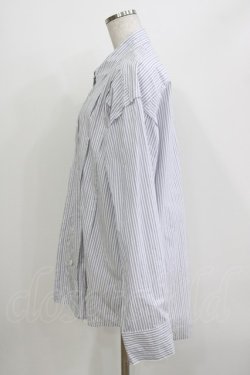 画像2: MILKBOY / DAMAGE STRIPE SHIRT  オフ×ブルー H-26-04-12-058-MB-BL-KB-ZH