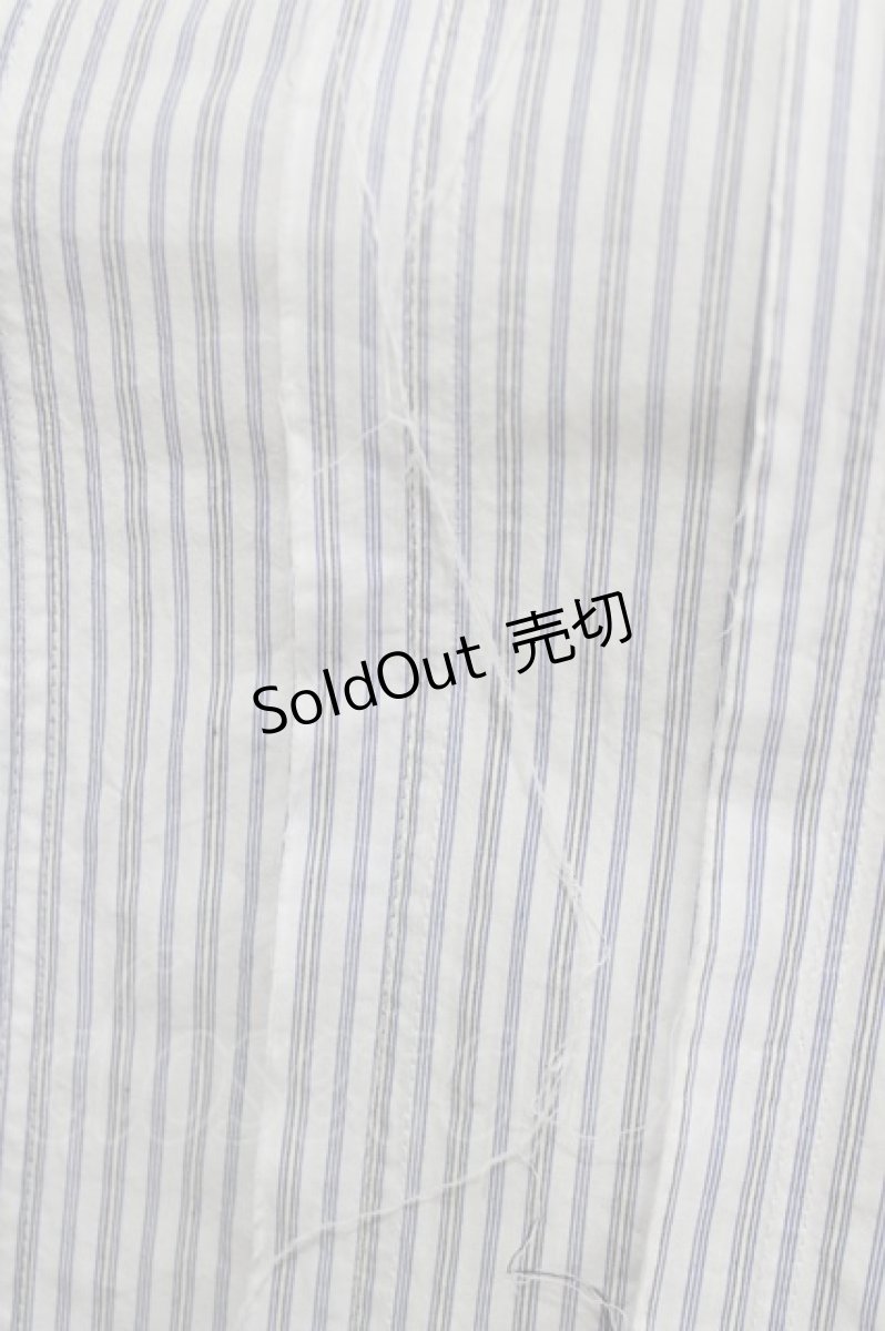 画像4: MILKBOY / DAMAGE STRIPE SHIRT  オフ×ブルー H-26-04-12-058-MB-BL-KB-ZH (4)