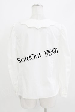 画像3: Q-pot. / チョコレートリボンメルトカラーブラウス  白×チョコレート H-26-04-12-059-QP-BL-KB-ZH