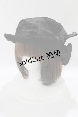 画像1: Jane Marple / ボアリボンハット  黒 H-26-04-12-070-JM-AC-KB-ZH