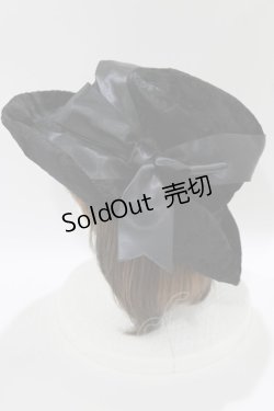 画像2: Jane Marple / ボアリボンハット  黒 H-26-04-12-070-JM-AC-KB-ZH