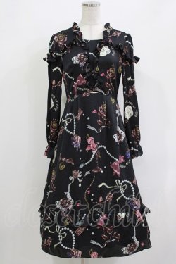 画像1: MILK / ショコラローズプリンセスドレス F ブラック H-26-04-12-007-ML-OP-ET-ZH