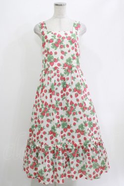 画像1: Jane Marple / Strawberry gardenのストラップドレス  白 H-26-04-12-011-JM-OP-KB-ZH