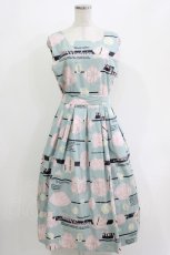画像1: Jane Marple / Jolies broderies square dress  blue gray H-26-04-12-014-JM-OP-KB-ZH (1)