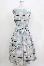 画像3: Jane Marple / Jolies broderies square dress  blue gray H-26-04-12-014-JM-OP-KB-ZH (3)