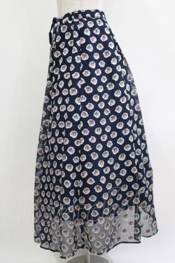 画像2: Jane Marple Dans Le Salon / Pieces of Flowersのスカート  ライトネイビー H-26-04-12-016-JM-SK-KB-ZH
