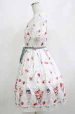 画像2: Leur Getter / Cherry Berry袖付ワンピース M ホワイト H-26-04-12-002-LU-OP-KB-ZH (2)