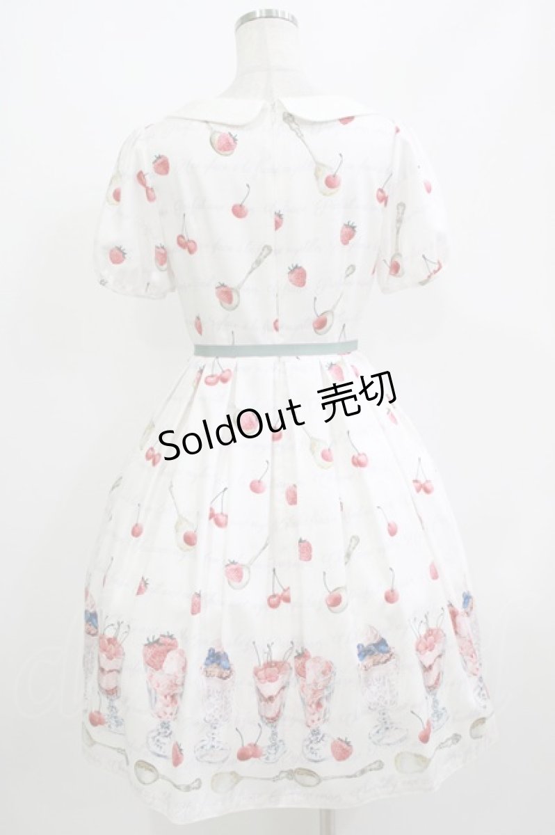 画像3: Leur Getter / Cherry Berry袖付ワンピース M ホワイト H-26-04-12-002-LU-OP-KB-ZH (3)