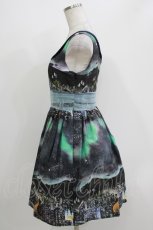 画像2: MILK / Aurora cityドレス  オーロラ柄×ブルー H-26-04-12-021-ML-OP-KB-ZH (2)