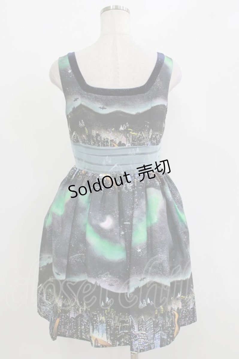画像3: MILK / Aurora cityドレス  オーロラ柄×ブルー H-26-04-12-021-ML-OP-KB-ZH (3)