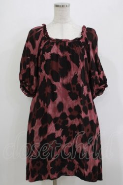 画像1: HYSTERIC GLAMOUR / レオパードワンピース  ピンクブラウン H-26-04-12-025-PU-OP-KB-ZH