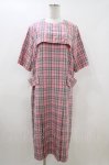 画像1: Jane Marple / フレンチマドラスドミトリードレス M ピンク H-26-04-13-025-JM-OP-KB-ZH (1)