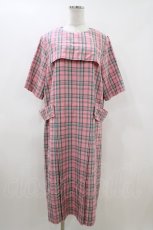 画像1: Jane Marple / フレンチマドラスドミトリードレス M ピンク H-26-04-13-025-JM-OP-KB-ZH (1)