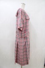 画像2: Jane Marple / フレンチマドラスドミトリードレス M ピンク H-26-04-13-025-JM-OP-KB-ZH (2)
