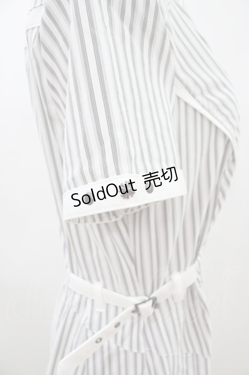 画像5: Ozz Croce / 刺繍ストライプシャツワンピース  白 H-26-04-13-026-OO-OP-KB-ZH (5)