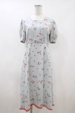 画像1: MILK / チェリーブロッサムdress  ブルーミントチェリー H-26-04-13-027-ML-OP-AK-ZH (1)