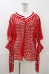 画像1: Candy Stripper / CUT OFF SLEEVE MESH トップス  レッド H-26-04-13-037-PU-TO-KB-ZH (1)
