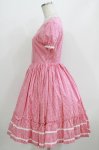 画像2: le Flacon / ギンガムチェックジャンパースカート M ピンク H-26-04-13-1003-PU-OP-NS-ZH (2)