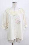 画像1: m petit by misako / MSKデシンレースエリブラウス LL アイボリー H-26-04-13-1027-LO-BL-NS-ZH (1)