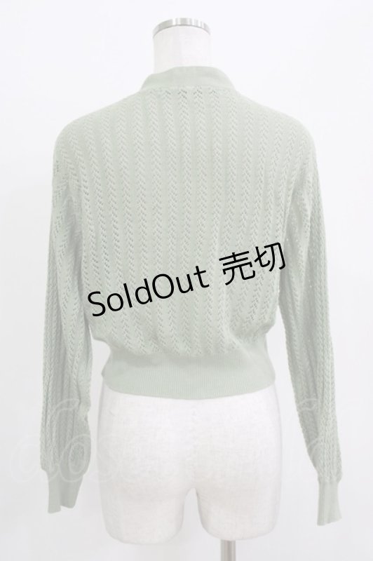 画像3: an another angelus / ローズプリントオーバル釦透かし編みニットカーディガン Free L/GREEN H-26-04-13-1030-CA-TO-NS-ZH (3)