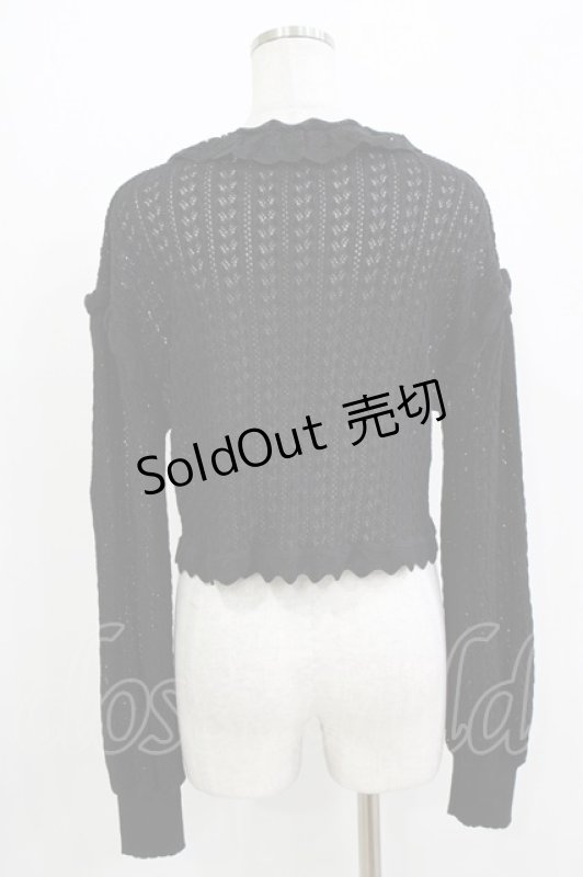 画像3: axes femme / レースフリルショートボレロ M ブラック H-26-04-13-1031-AX-TO-NS-ZH (3)